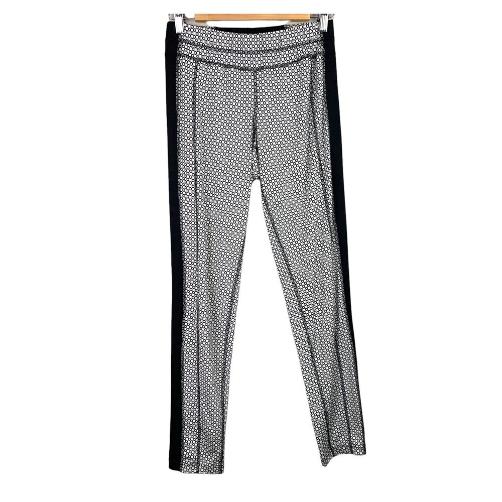 Lands End Black White Base Layer Joggers Pants Long Johns XS Extra Small 2-4.